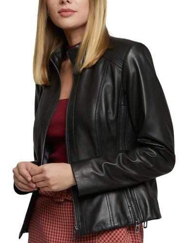 Classic Women's 100% Lambskin Leather Moto Slim Fit Jacket