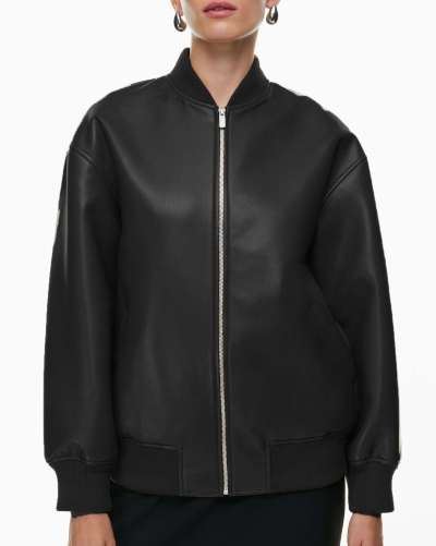 Women's Bomber Leather Jacket