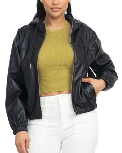 Women's Leather Bomber Jacket