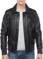 Premium Genuine Men's Leather Bomber Jacket - 100% Lambskin