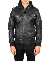 Motorcycle Jacket With Removable Hood - 100% Lambskin